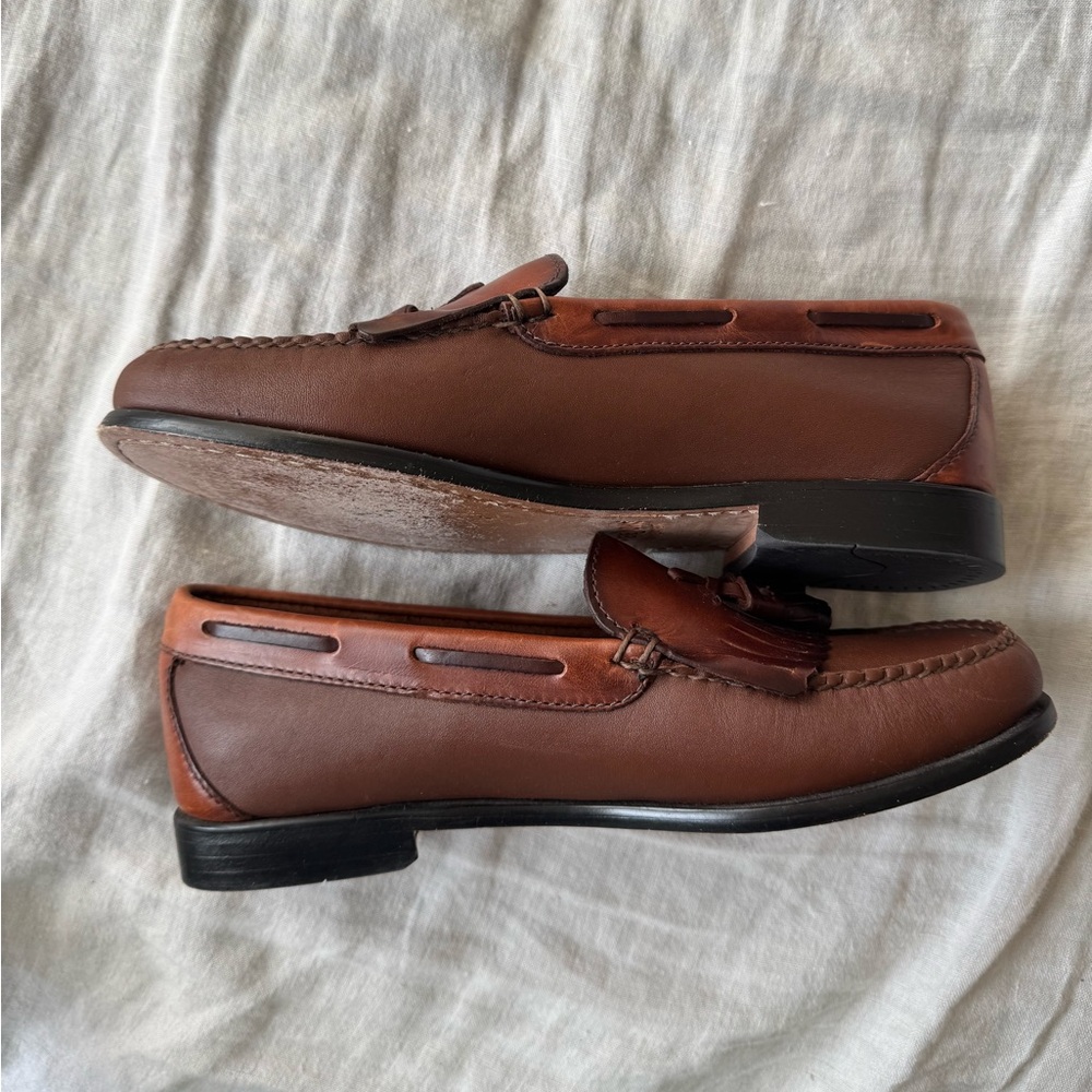 Bass Weejun Larkin Tassel Loafers in Brown Leather - Picture 7 of 8